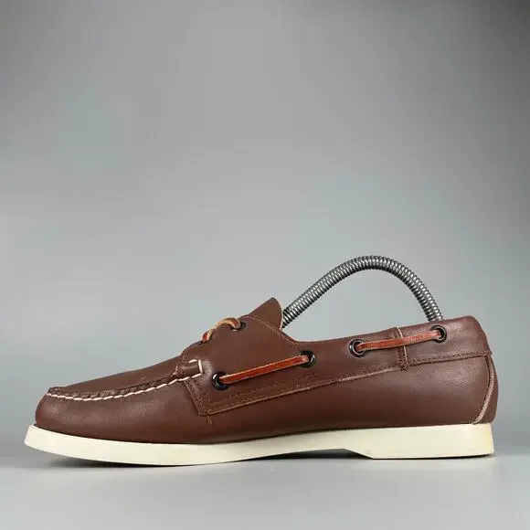 Sebago Docksides Women's 9 M Brown Leather Lace Up Boat Shoes Comfort Loafer EUC - Picture 7 of 9